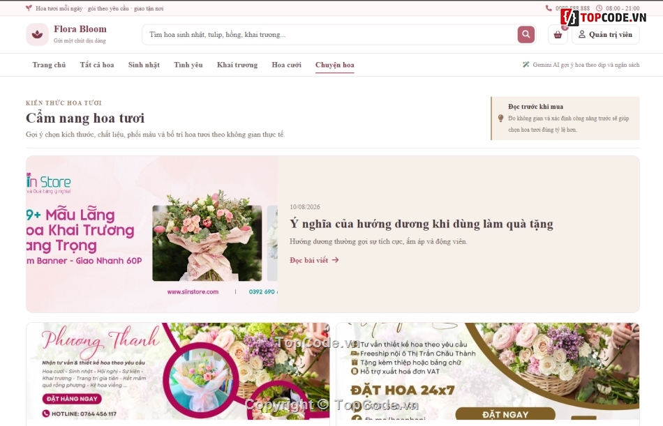 website,bán hoa,bán website
